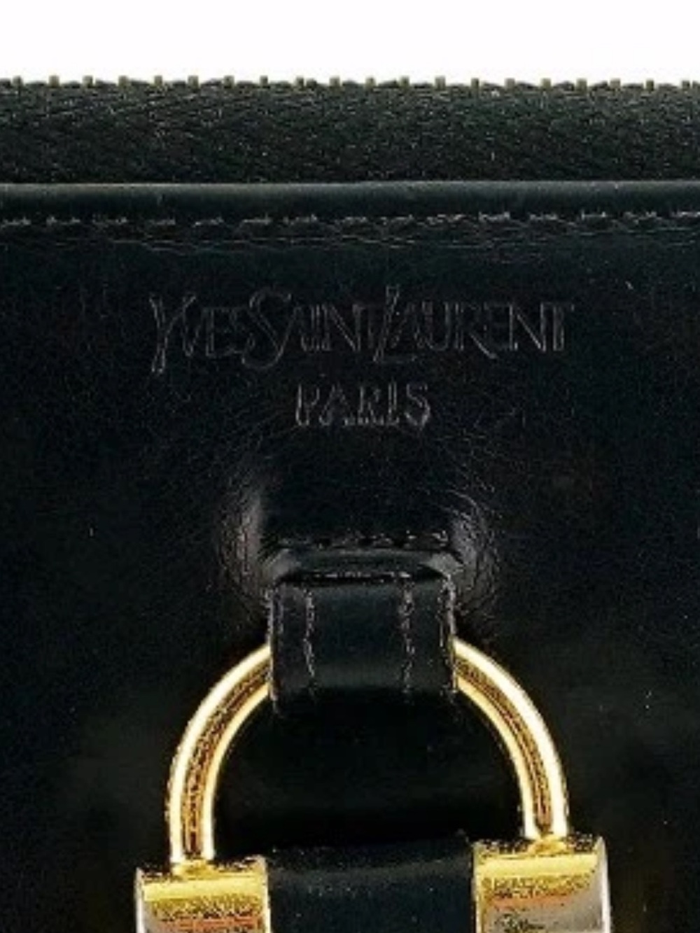 YSL vintage Classic Black Leather Wallet all inclusive EUC $1599 retail - Picture 6 of 14